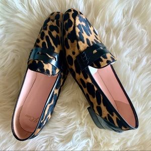 New Calf Hair Leopard Print Loafers